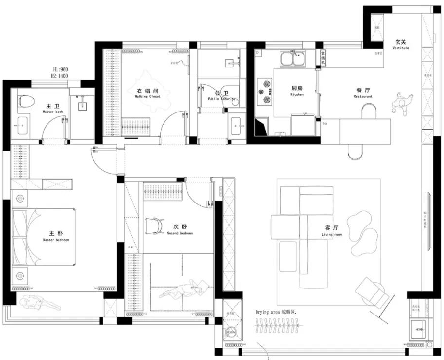 140㎡精装改造|人文原木风，改善型住宅省钱又省力-2