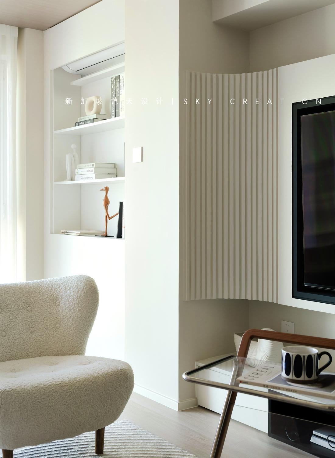 奶油系简约风独居女孩治愈系小家改造-38