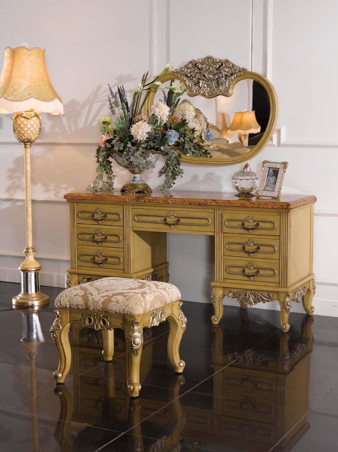 高清古典美式风格 卧室客厅餐厅书房家具场景图片素材-4-21