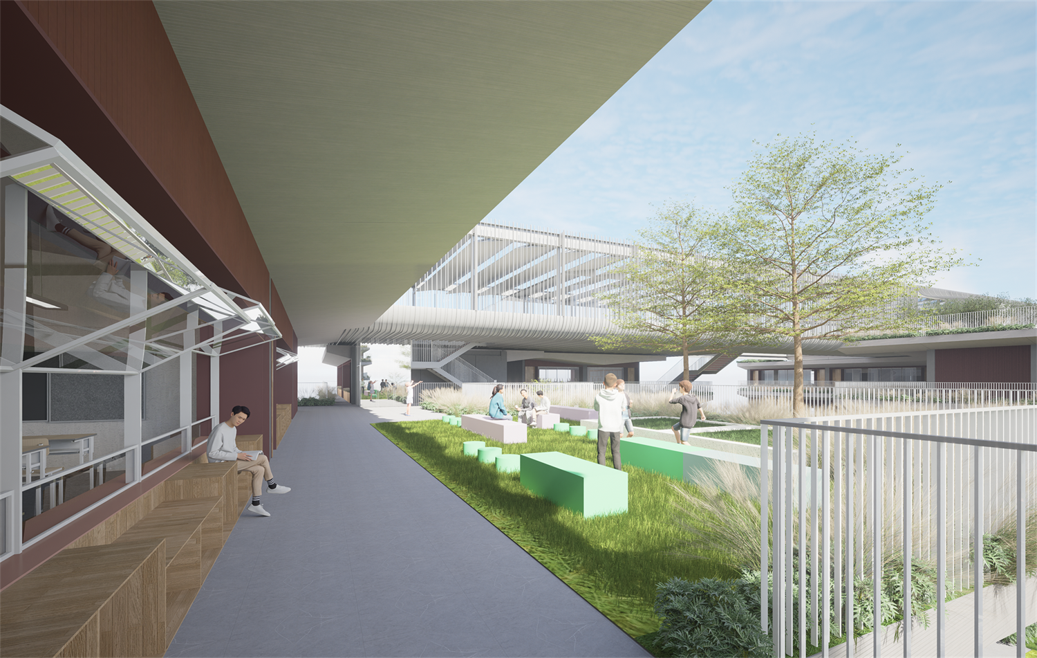 中标方案 | 立体书院：燕罗街道燕川九年一贯制学校新建工程 / 深大建筑设计院-拾陌工作室-14