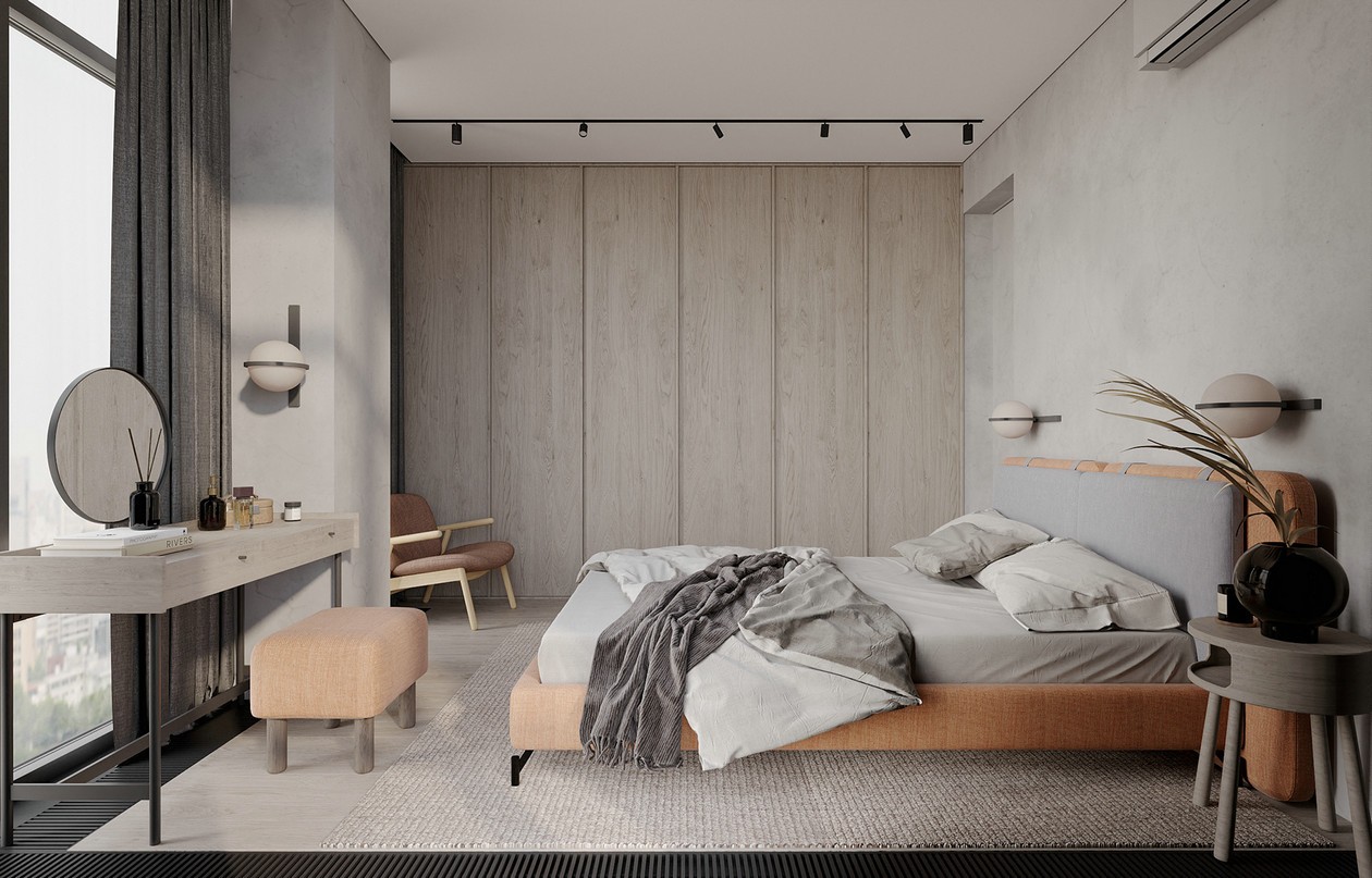 120 平北欧风暖色系日景夜景设计案例-19