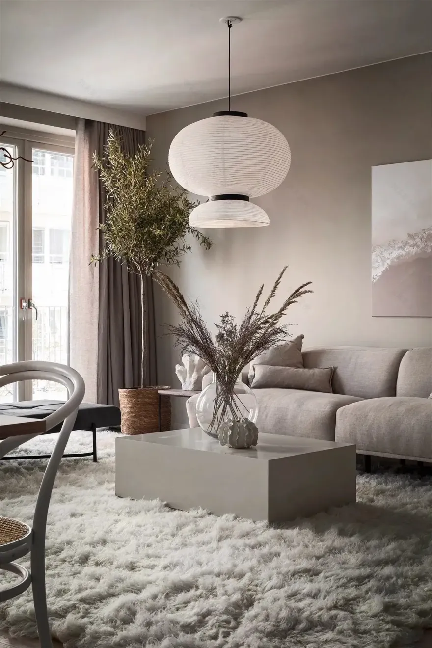 贝壳色的魅力 | 瑞典家庭公寓的温暖设计-2