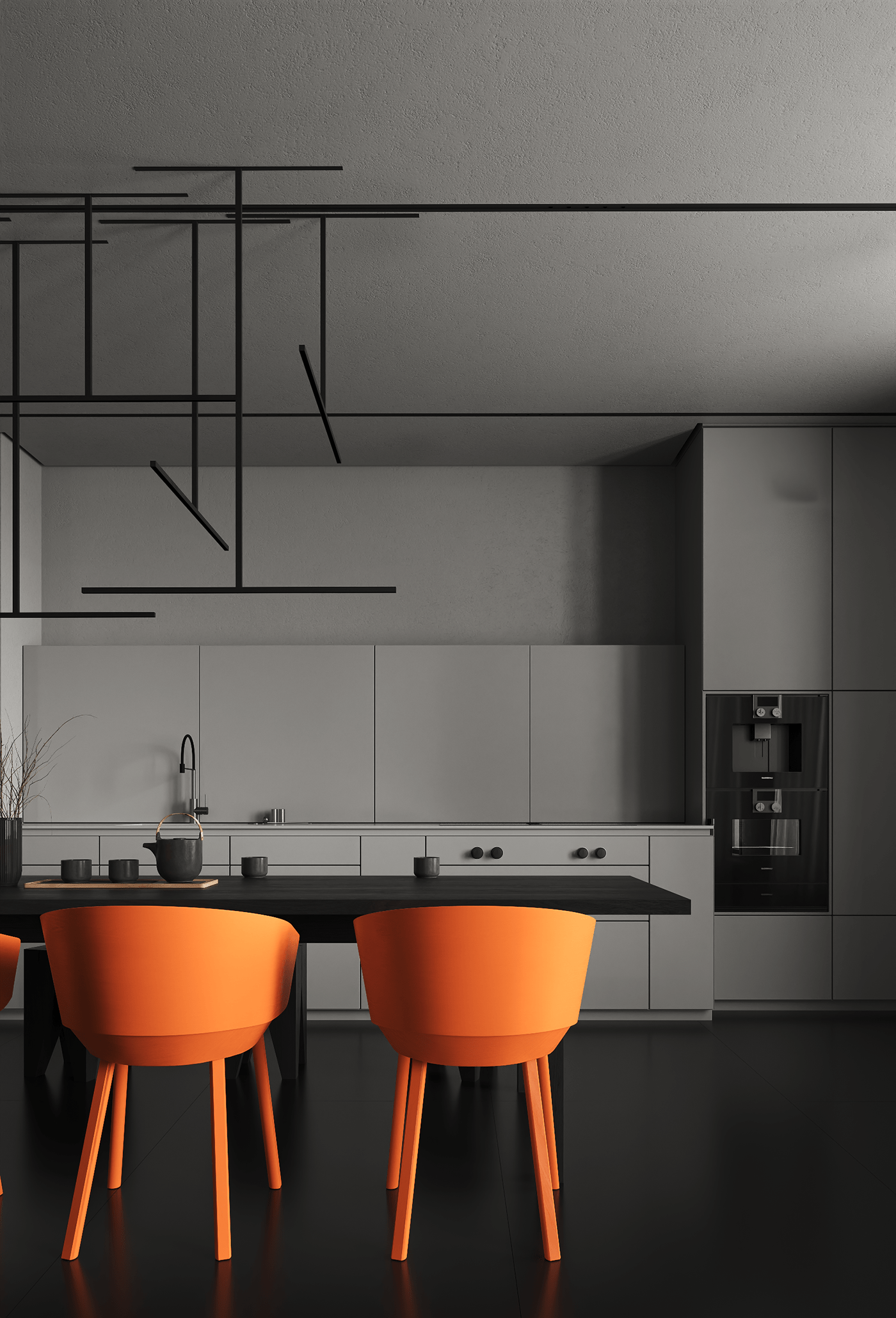 高级黑+橙色，简约高级！-4