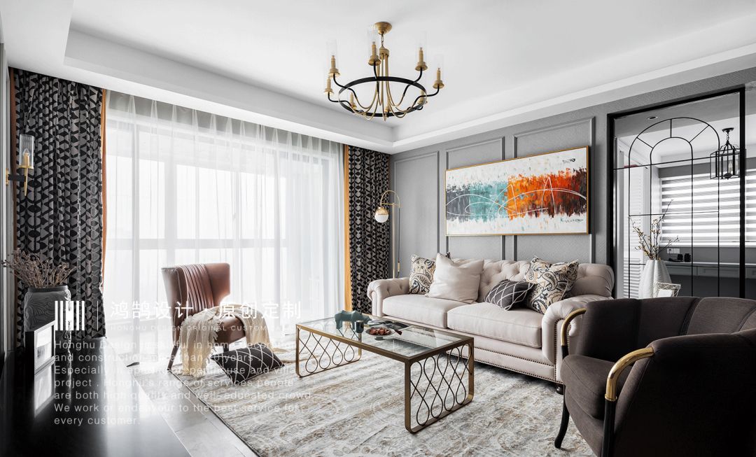 花漾轻奢美式,兼顾功能与美感的 140㎡四口之家-15