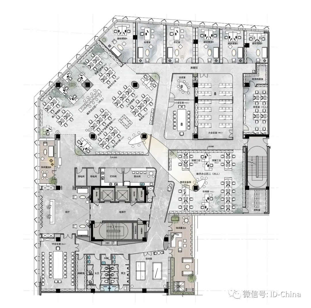 中建八局上海五分公司办公空间 | 方圆有度的美学呈现-11