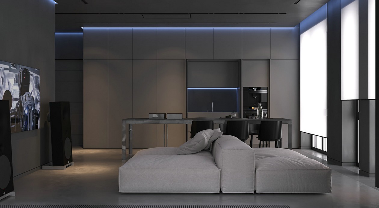 高级黑色系公寓设计-3