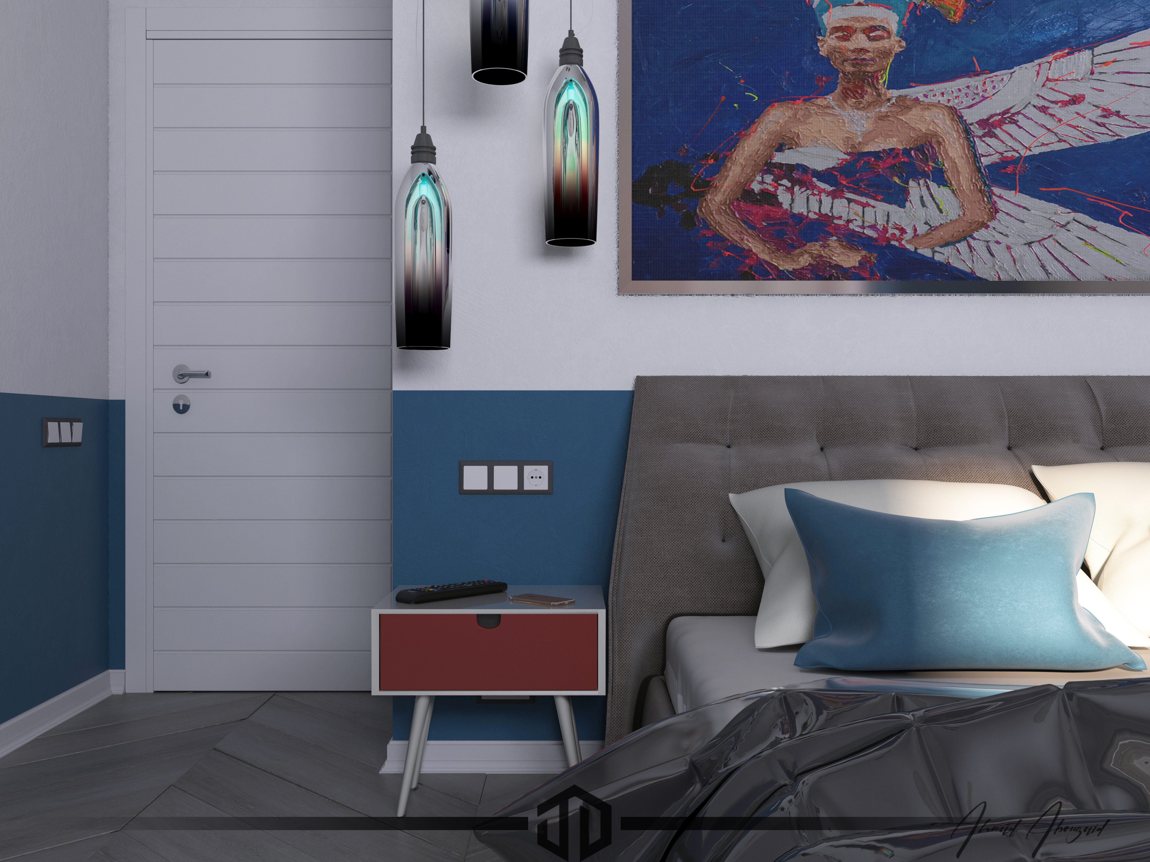 Bluish Bedroom - Maadi-7