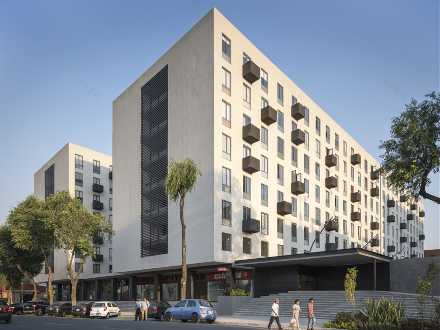 墨西哥圣西蒙多彩公共空间住宅-3