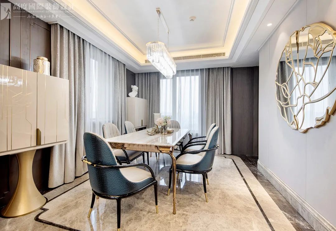 意式新奢华蓝白空间丨高度国际装饰设计集团武汉公司-36