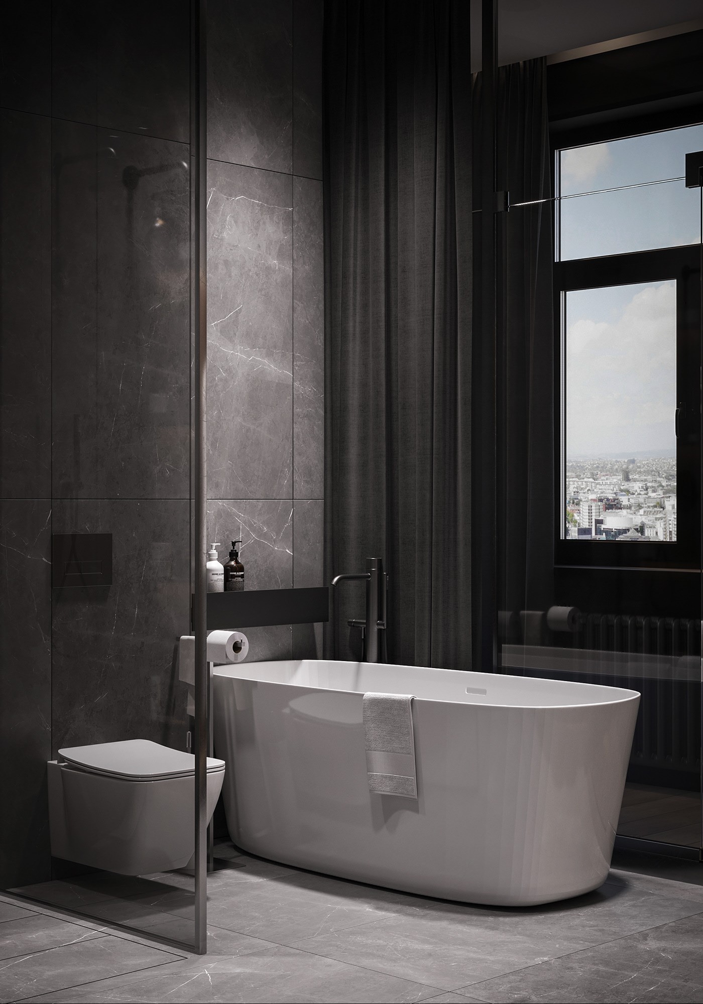 深色系公寓设计-11