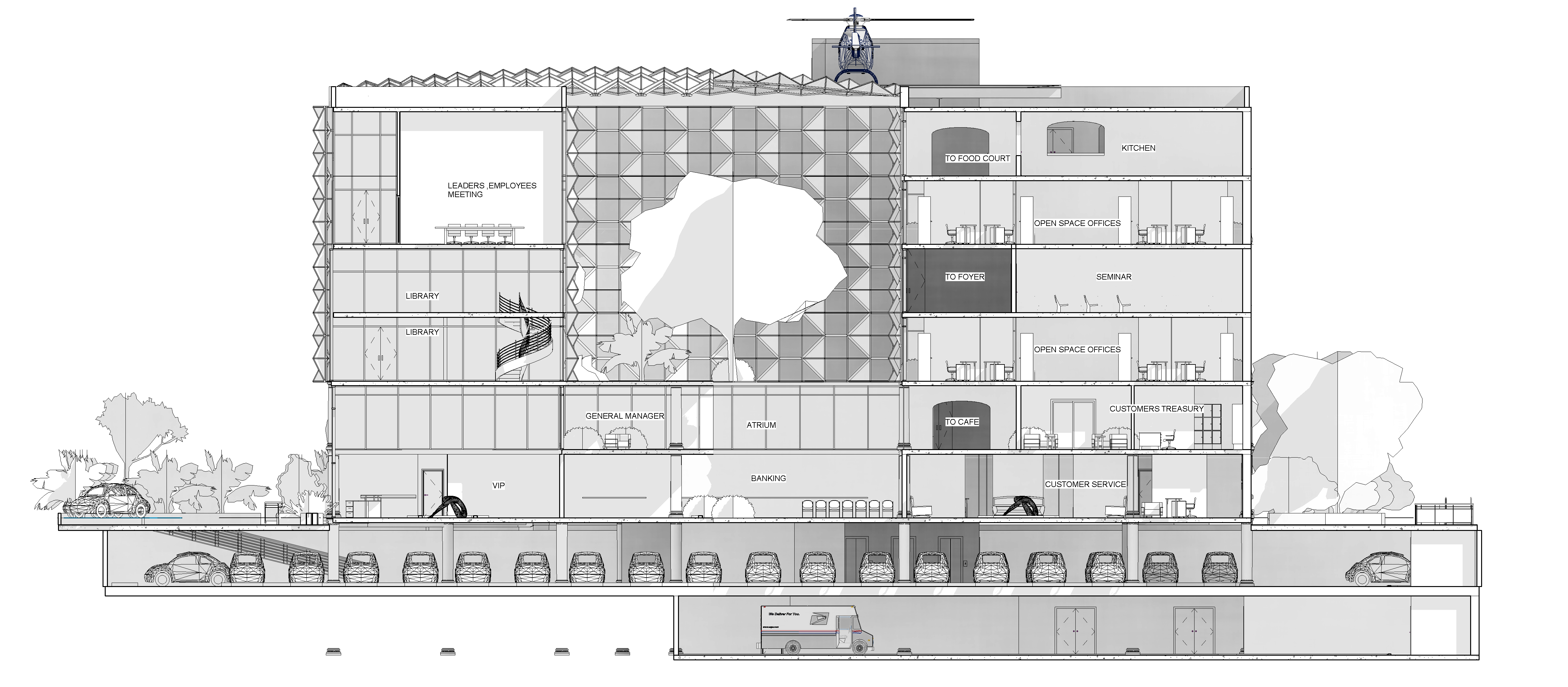 HSBC 银行总部概念模型丨埃及开罗丨ZAK Architects-12