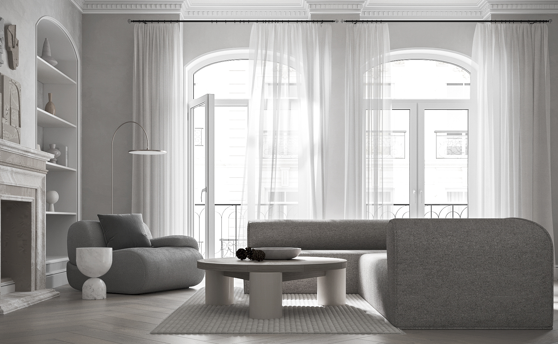 白色的；穿白色衣服的；处于白色状态的丨EVGENIA MERZLIKINA-5