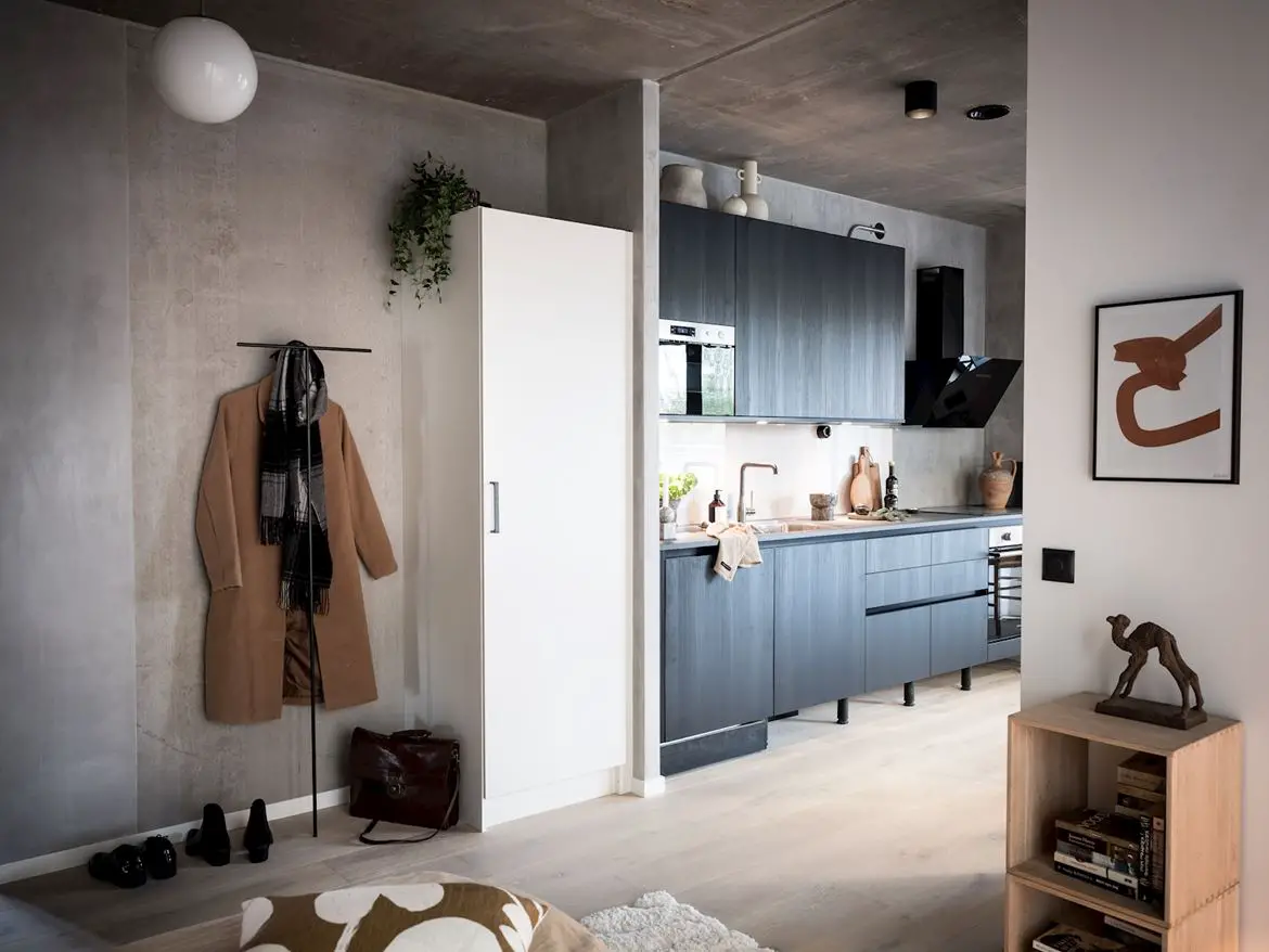 38 平米瑞典工业风迷你阁楼 | 黑暗设计之美-10