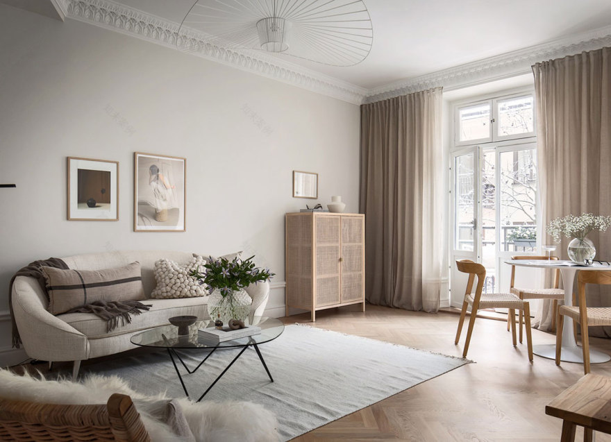 温馨典雅的北欧公寓设计-1
