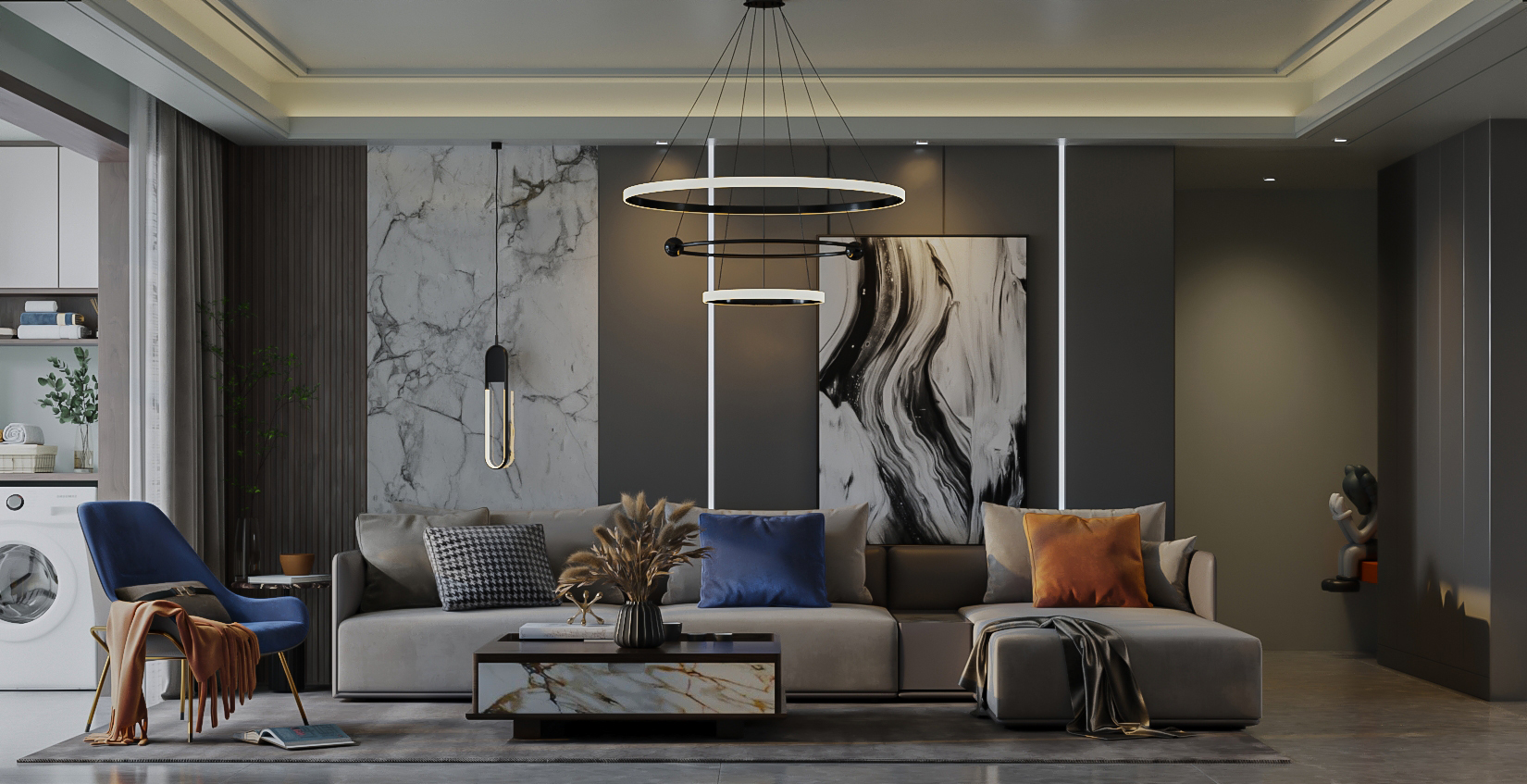 东方星座三居室设计丨小二不吃鱼-19