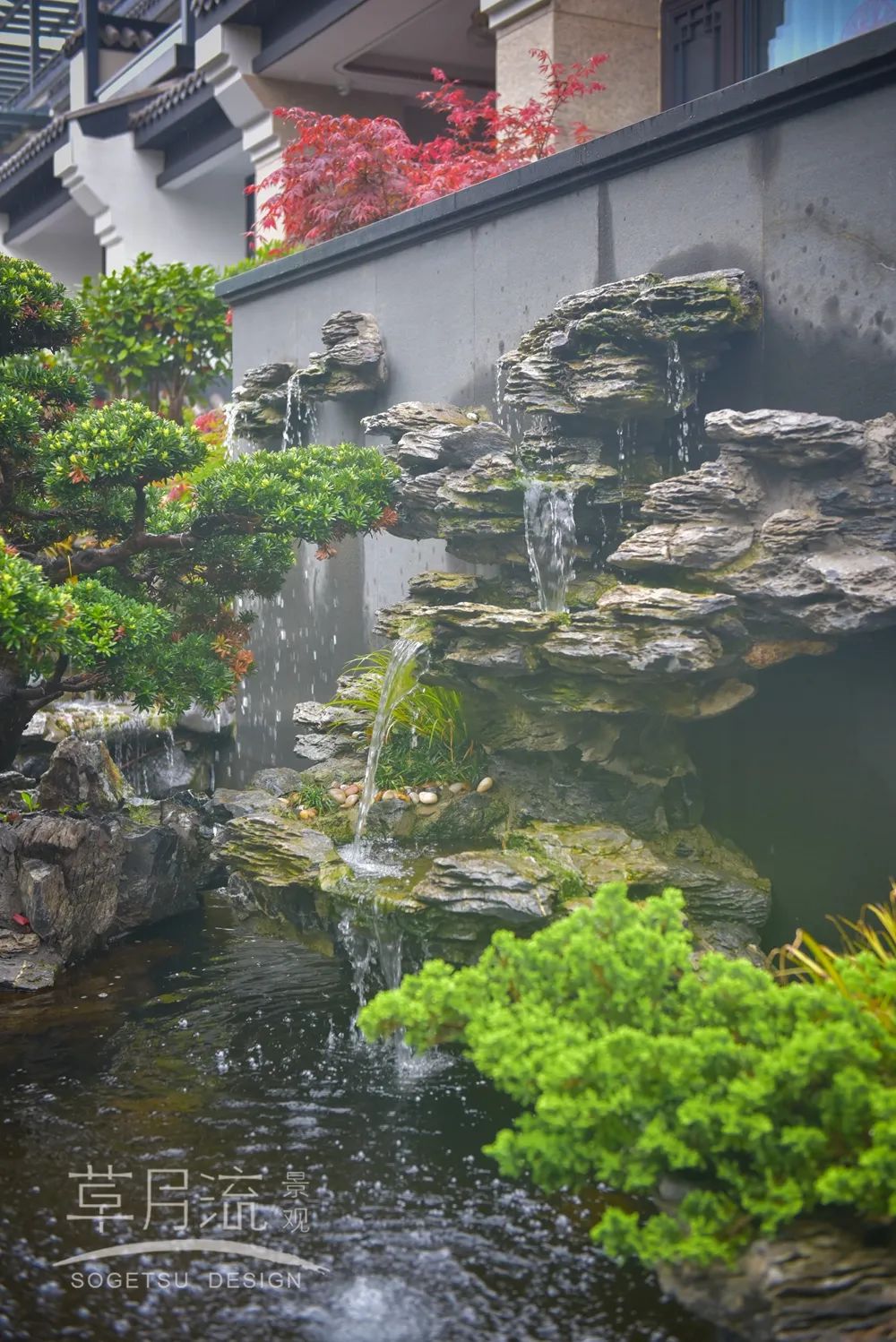 江南美农庭院丨草月流景观设计-9