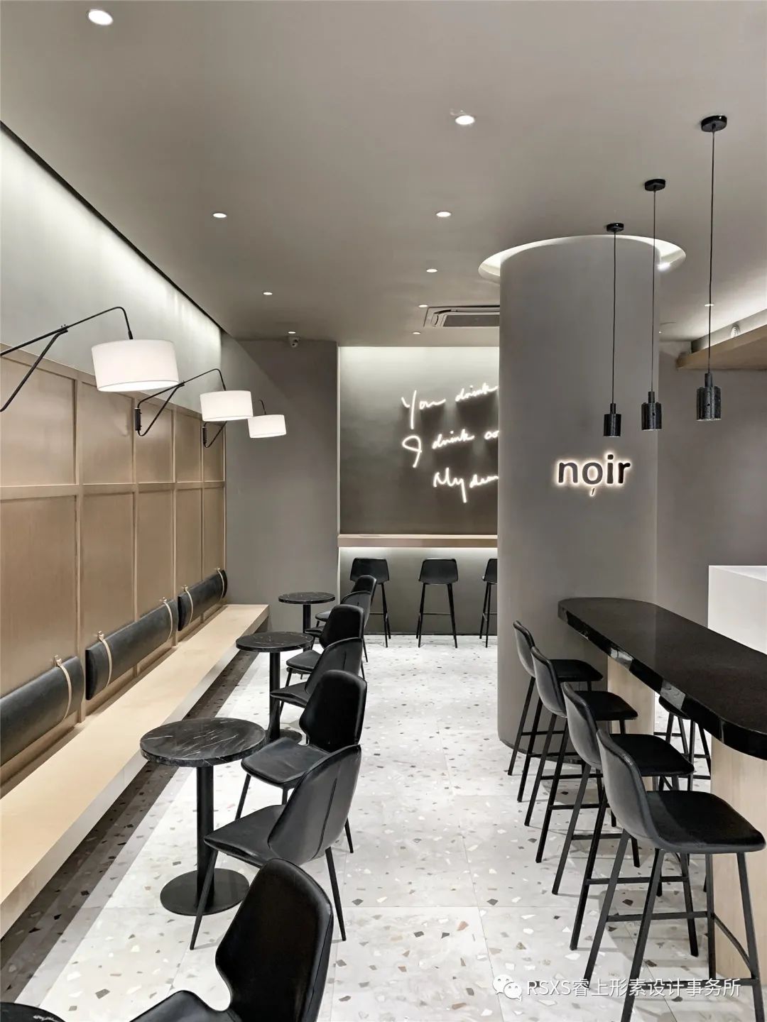 黑色咖啡馆丨中国广州丨睿上形素室内设计有限公司-4