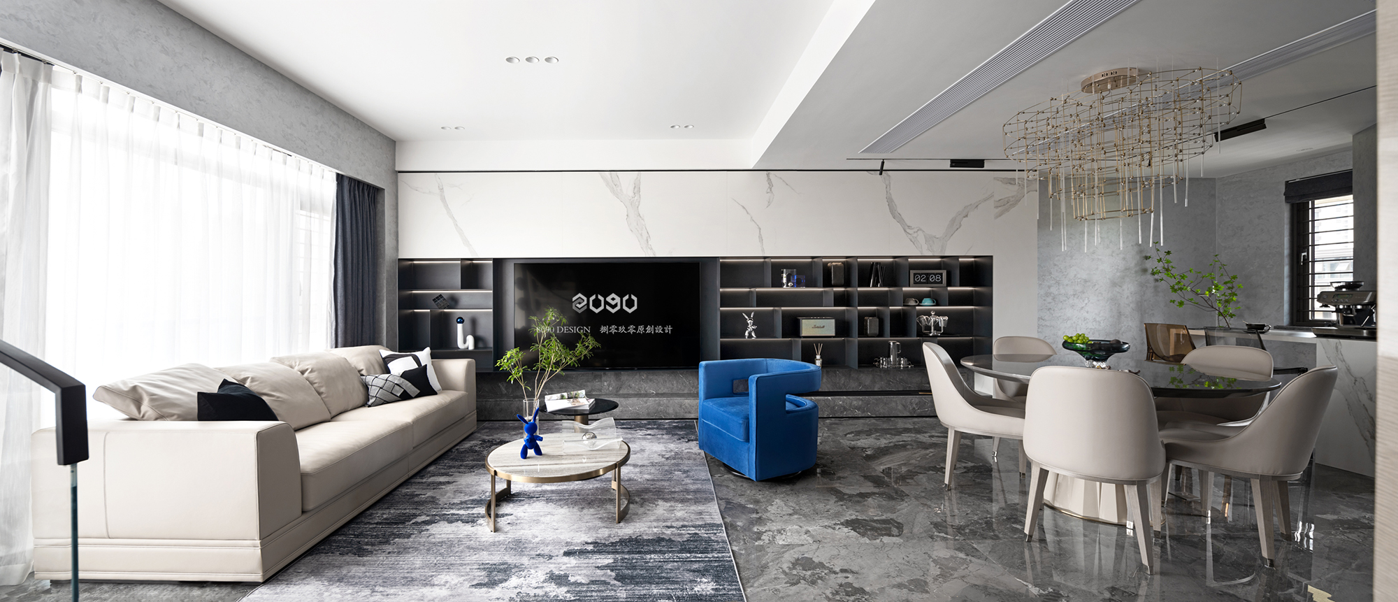 顶楼现代简约风设计丨中国杭州丨杭州 8090 原创设计-29