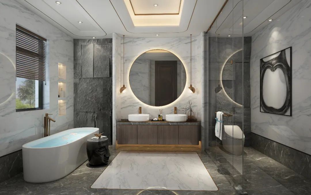 《富春山居》穿越时空,1300 平米低奢东方美墅-80