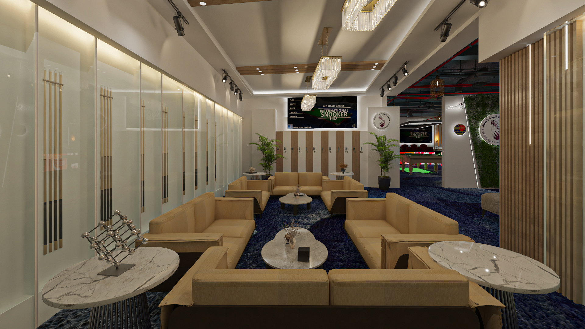snoker Qatar etihad cooperation reception hall-4