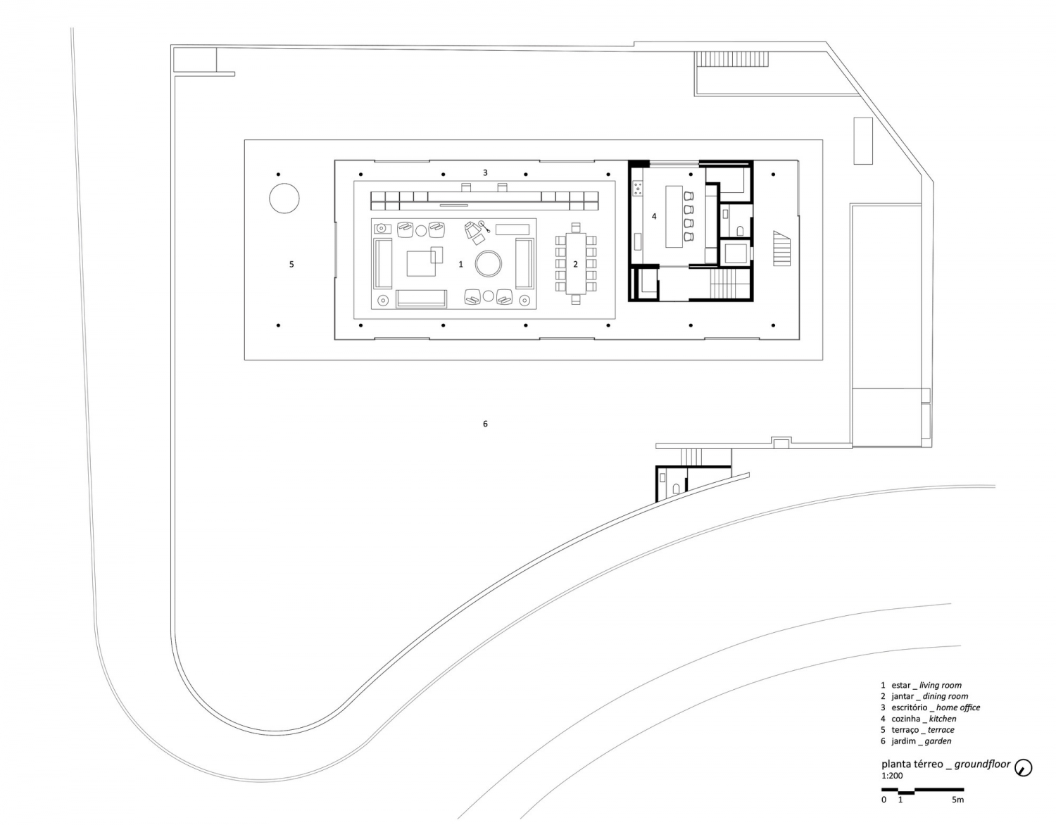 巴西 Toblerone 住宅 | 开放式布局，木结构网格，室内外自由空间-70