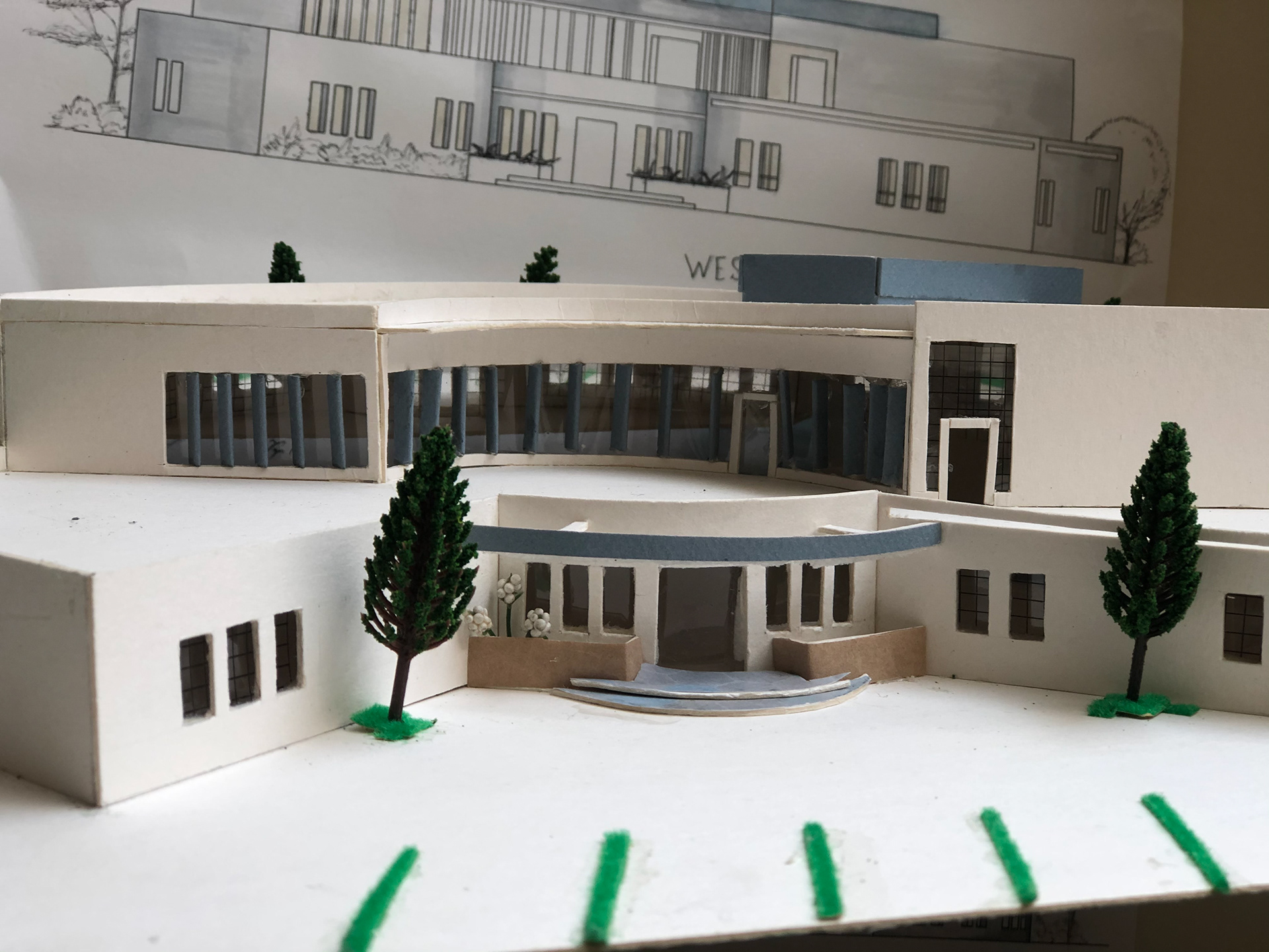 Clinic design - 2nd year, Hand drawings-14