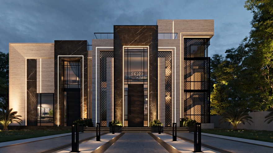 Villa Front Elevation 设计丨阿联酋丨Inverse Co.-7