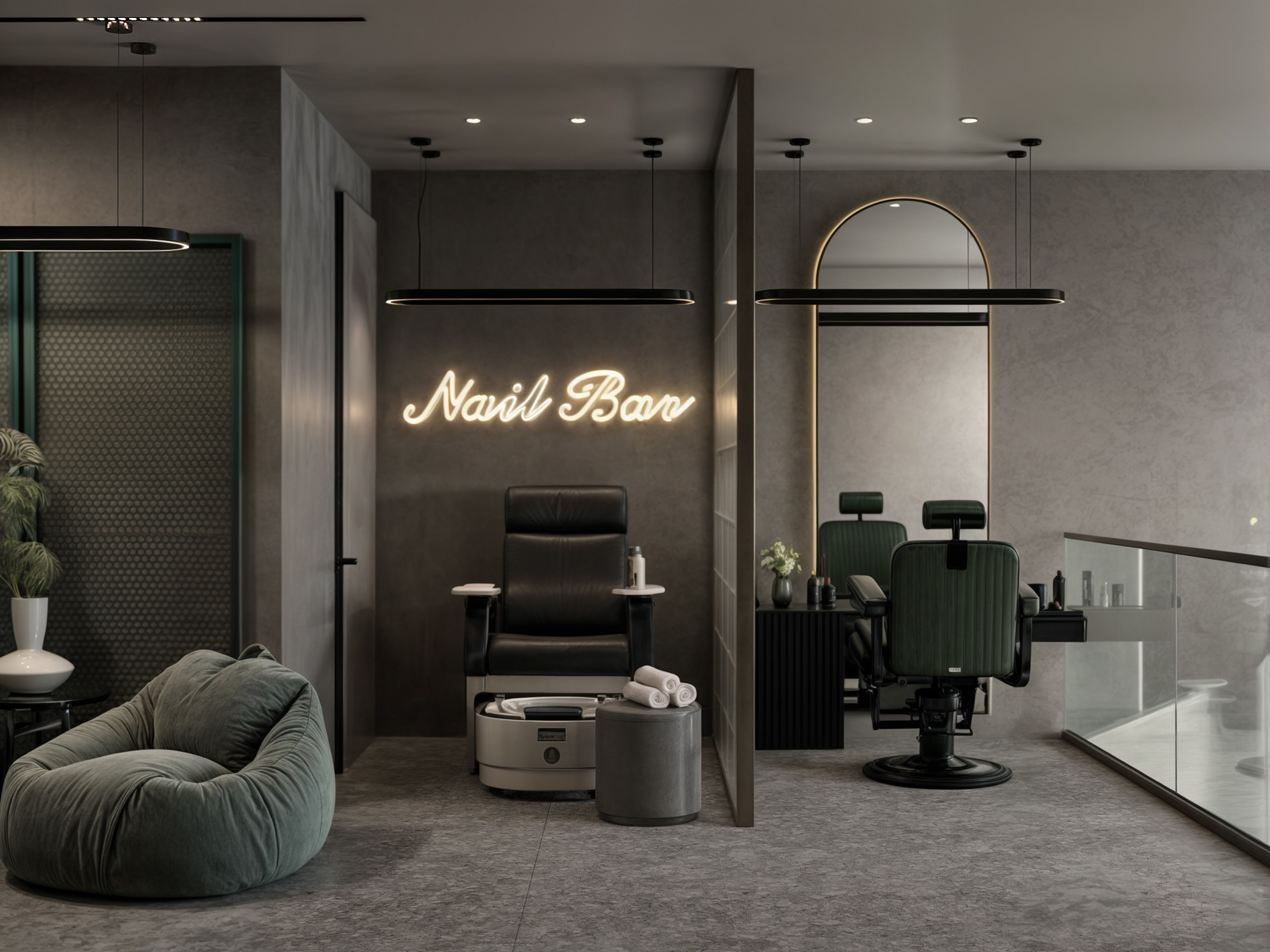 理发店设计丨沙特阿拉伯丨Artisan interiors-12