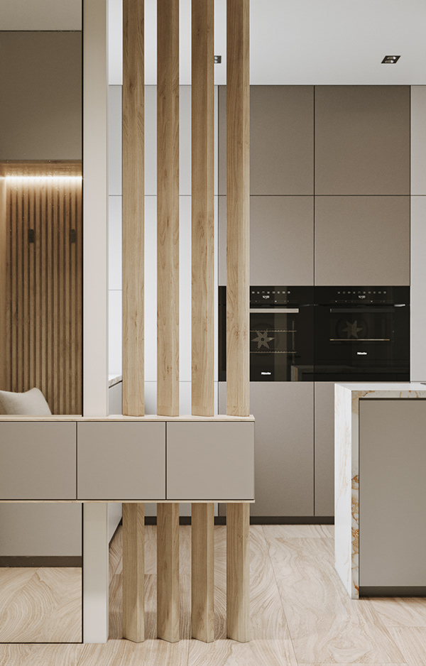 乌克兰 110㎡浅色系公寓设计-16