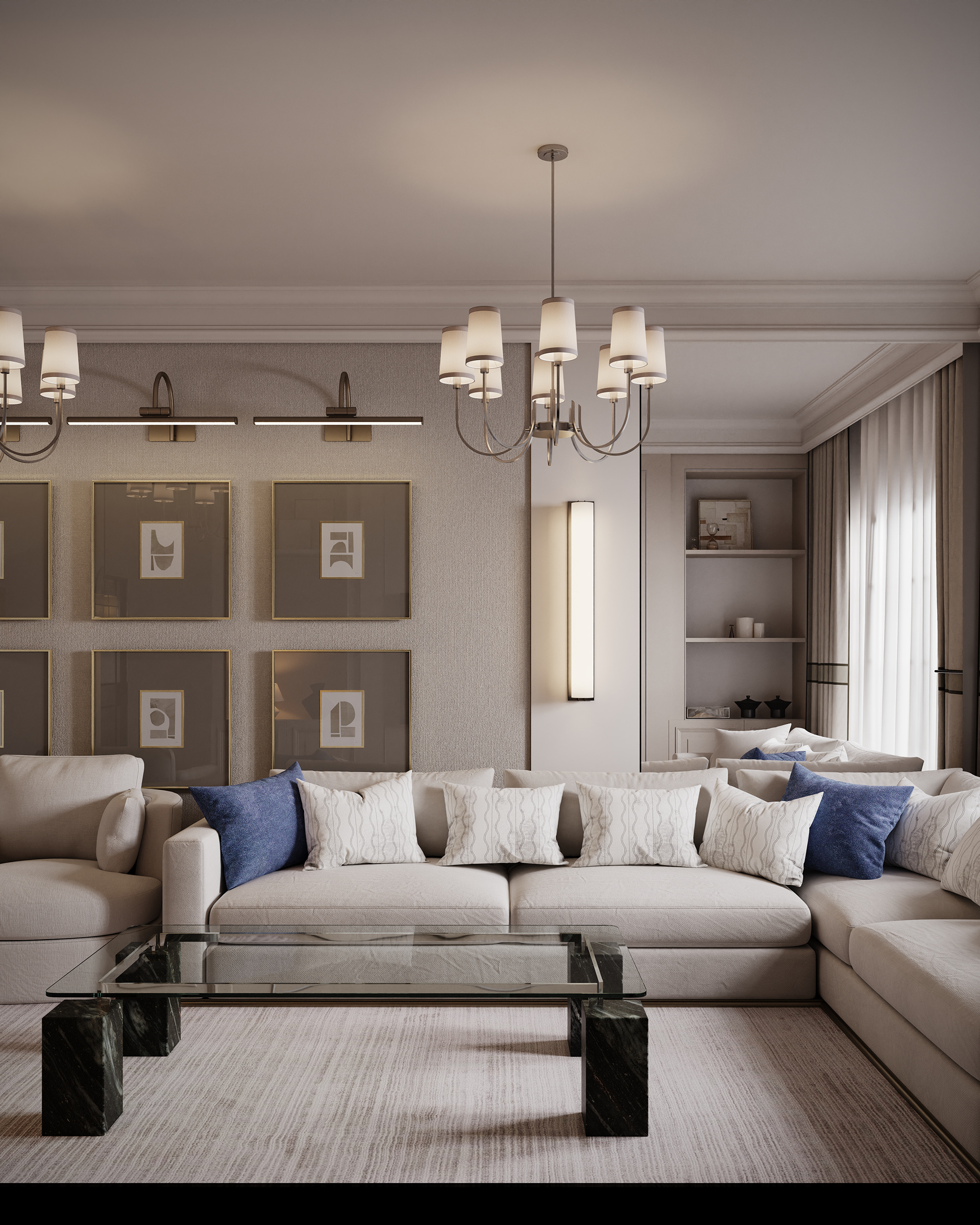 过渡性现代会客厅丨沙特阿拉伯丨kaf interiors-11