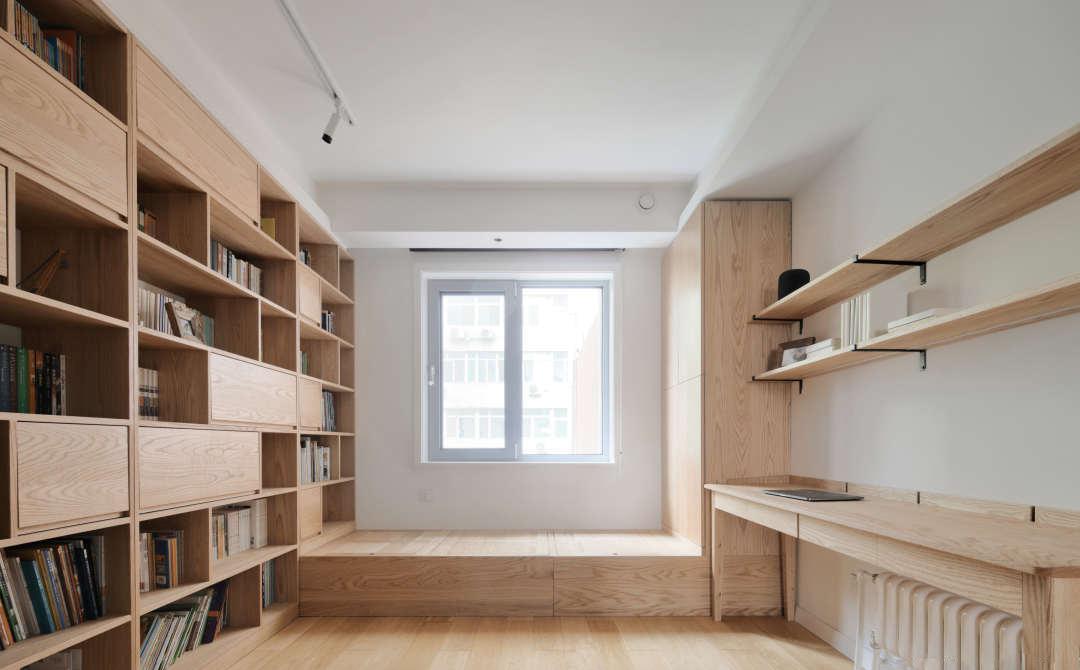 四居室无客厅设计 | 功能齐全,环保实木定制-26