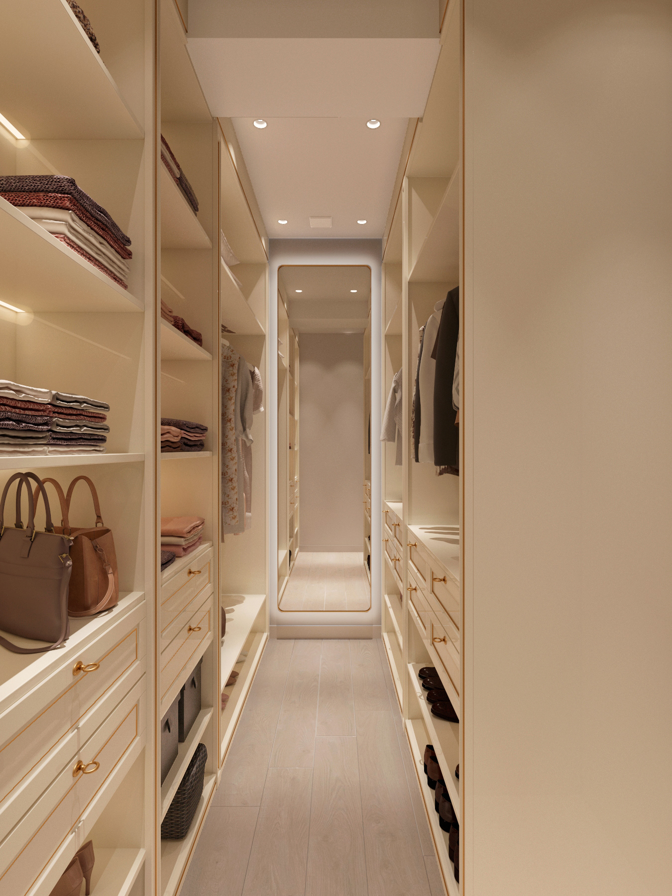 当代简约风格卧室及步入式衣帽间设计丨未明确提及,推测为文本作者所在设计工作室-7