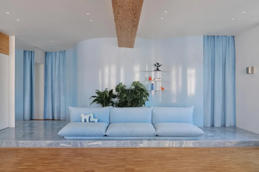 100平米公寓室内色彩设计丨俄罗斯莫斯科丨.dpt跨学科建筑与设计工作室-1