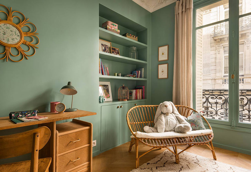 巴黎梦幻儿童房，异国风情壁纸成亮点-15