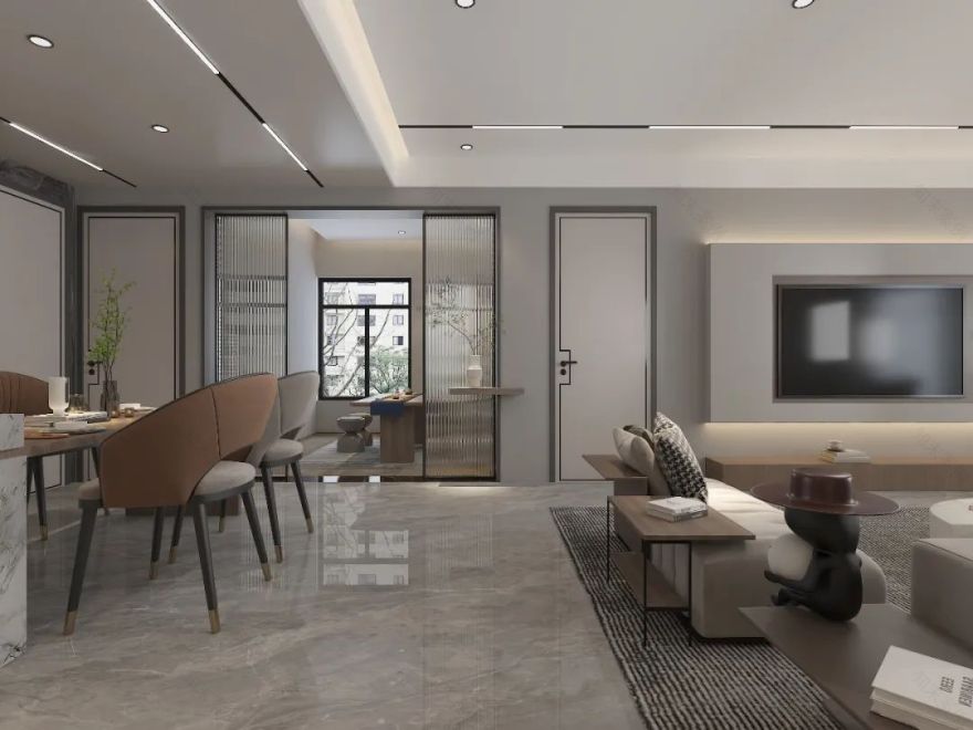 150㎡现代风,丝绒地毯×大理石地砖,擦出高级火花-37