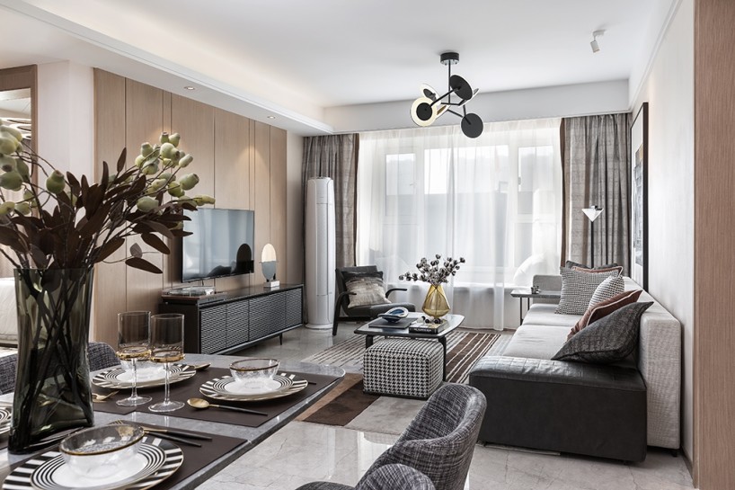 山西太原凤玺湾样板间——当代艺术风格-14