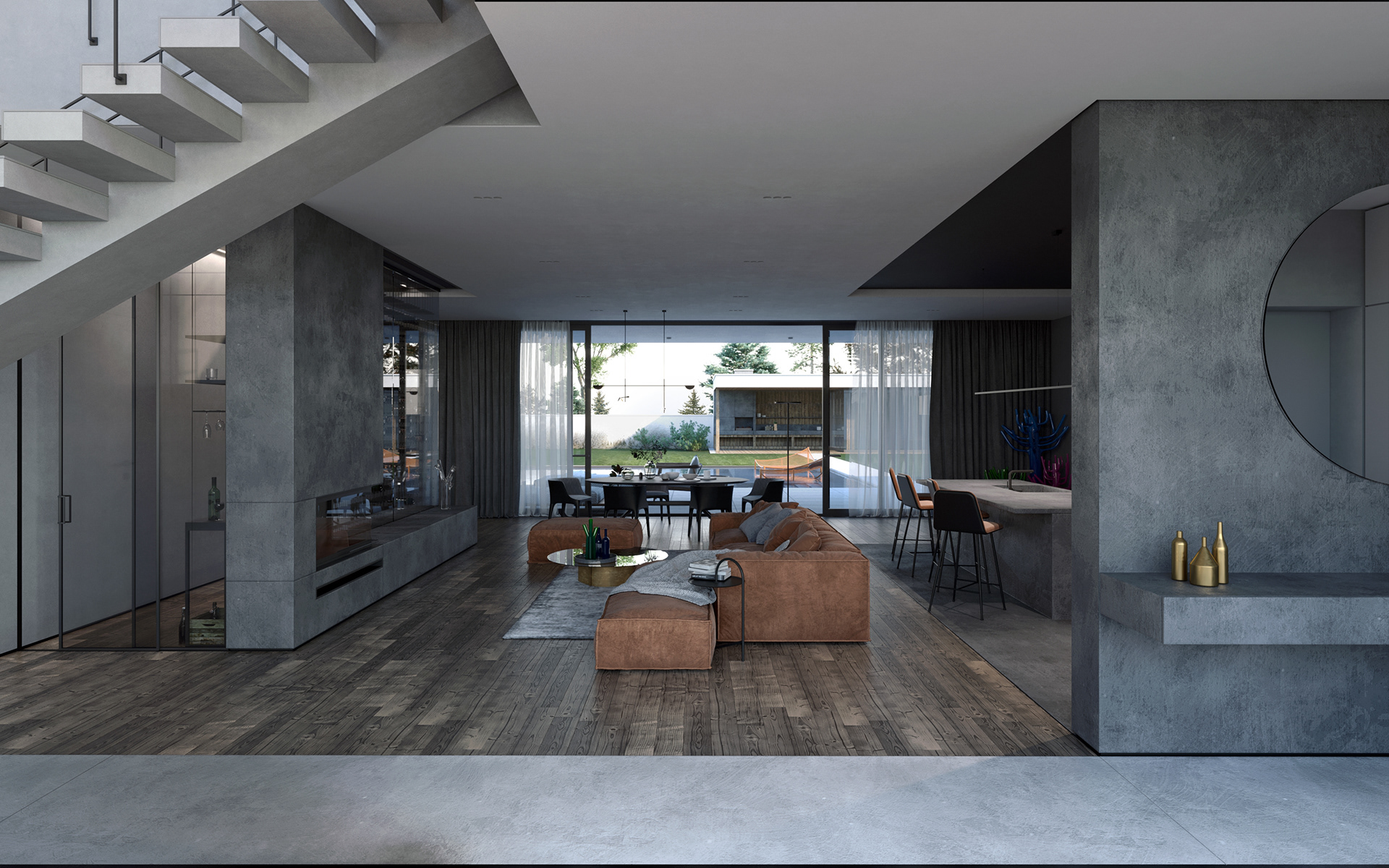 混凝土+木材 细腻且有质感的公寓-0