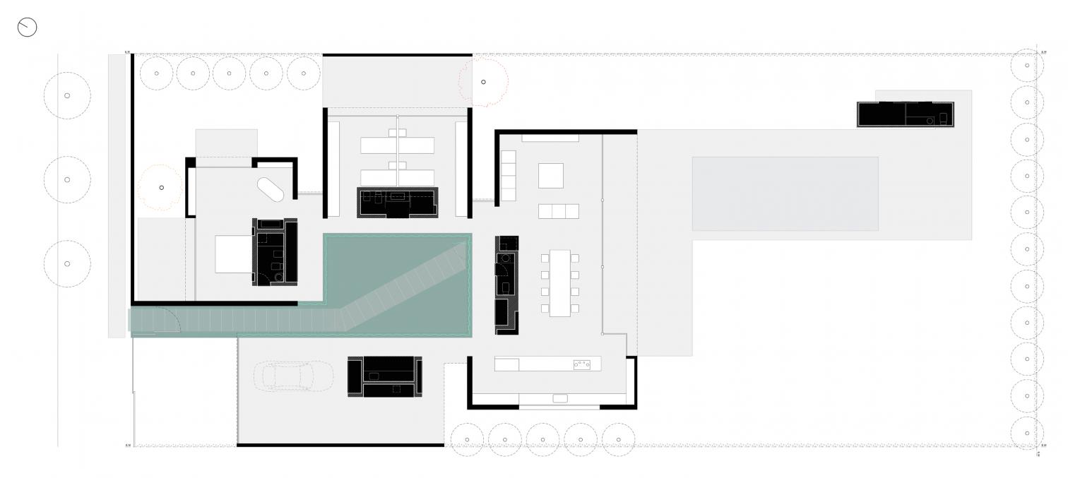 玻璃与混凝土的透明游戏——阿根廷 City Bell 住宅设计-15
