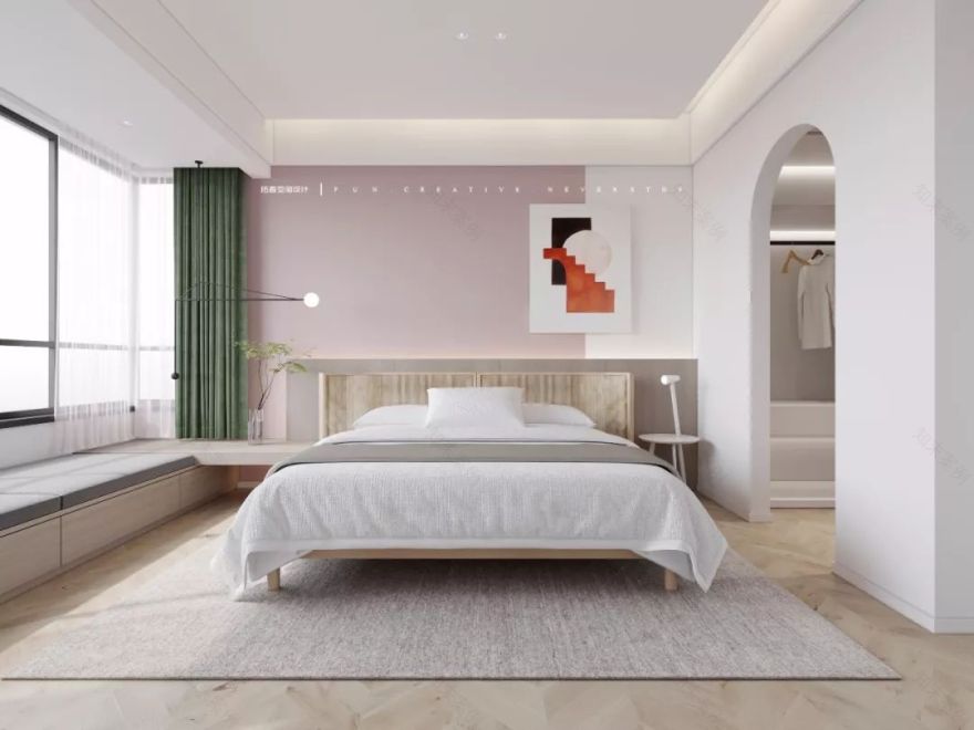 绍兴晓棠品园私宅设计,隐形门、卡座、木质飘窗打造趣味空间-22