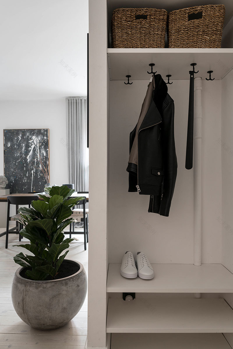 斯德哥尔摩 49 平米黑白木元素公寓-27