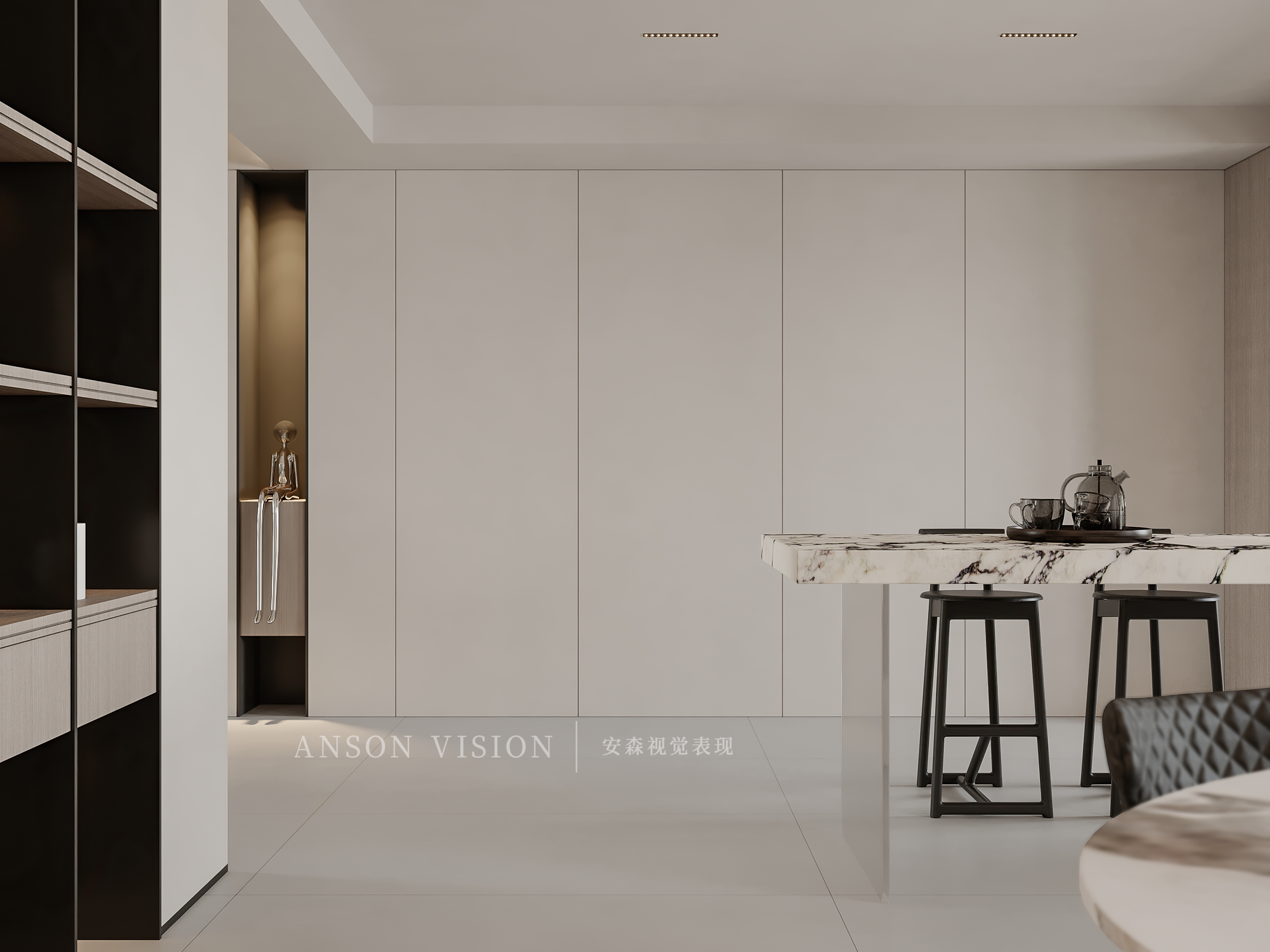 现代多空间极简家装表现丨Ansonvision·蒙头睡-7