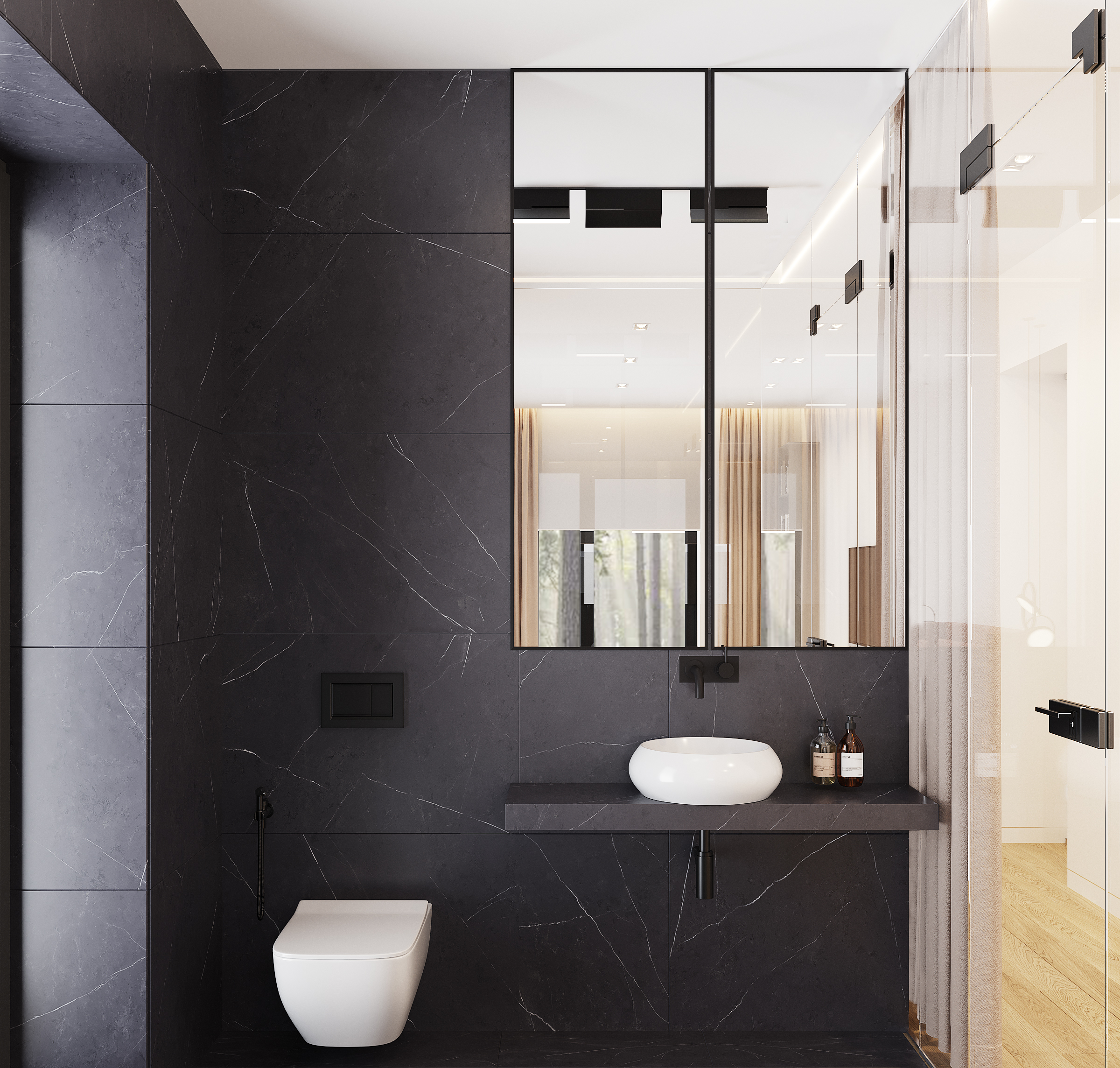 黑色版房屋室内装饰丨Golub Architects-62