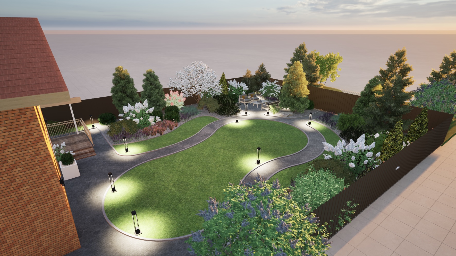 Ландшафтный дизайн 6 соток-10