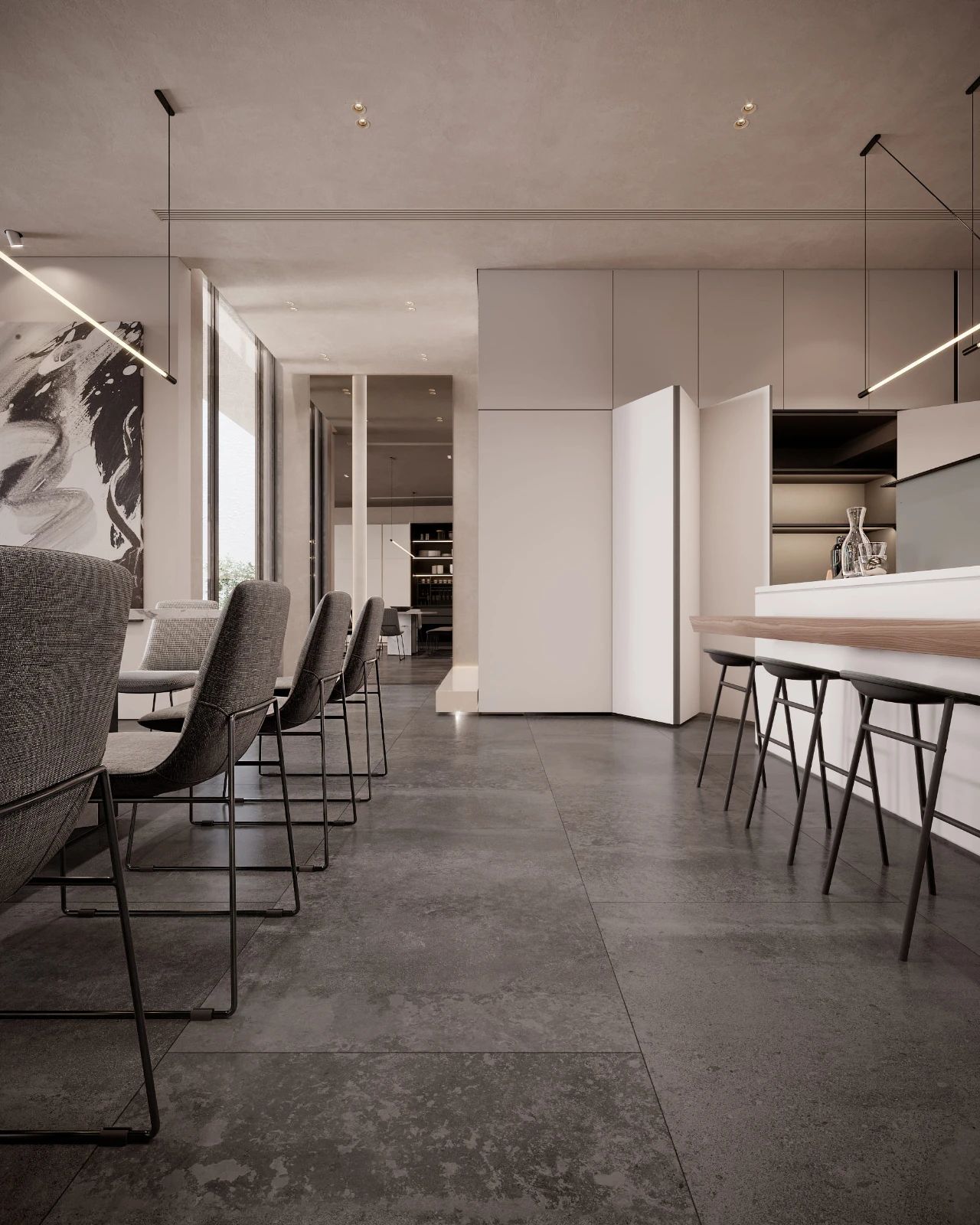 504㎡三层极简别墅设计丨LeQB Architects-15