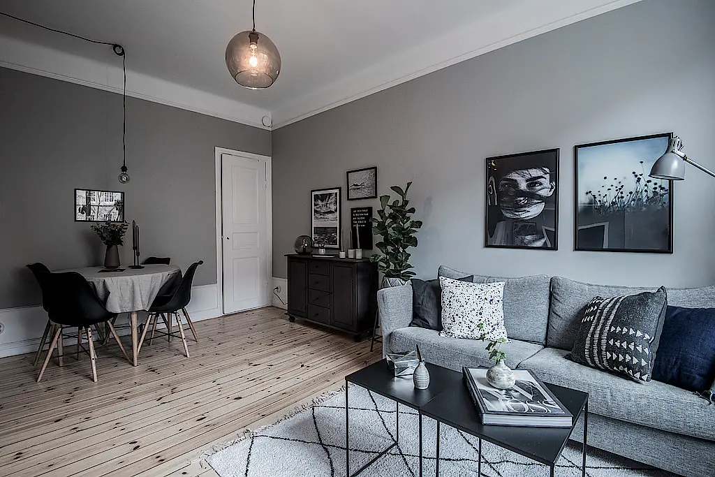 鲜亮色彩点缀的北欧风格 | 以白色为基调的清新空间-25