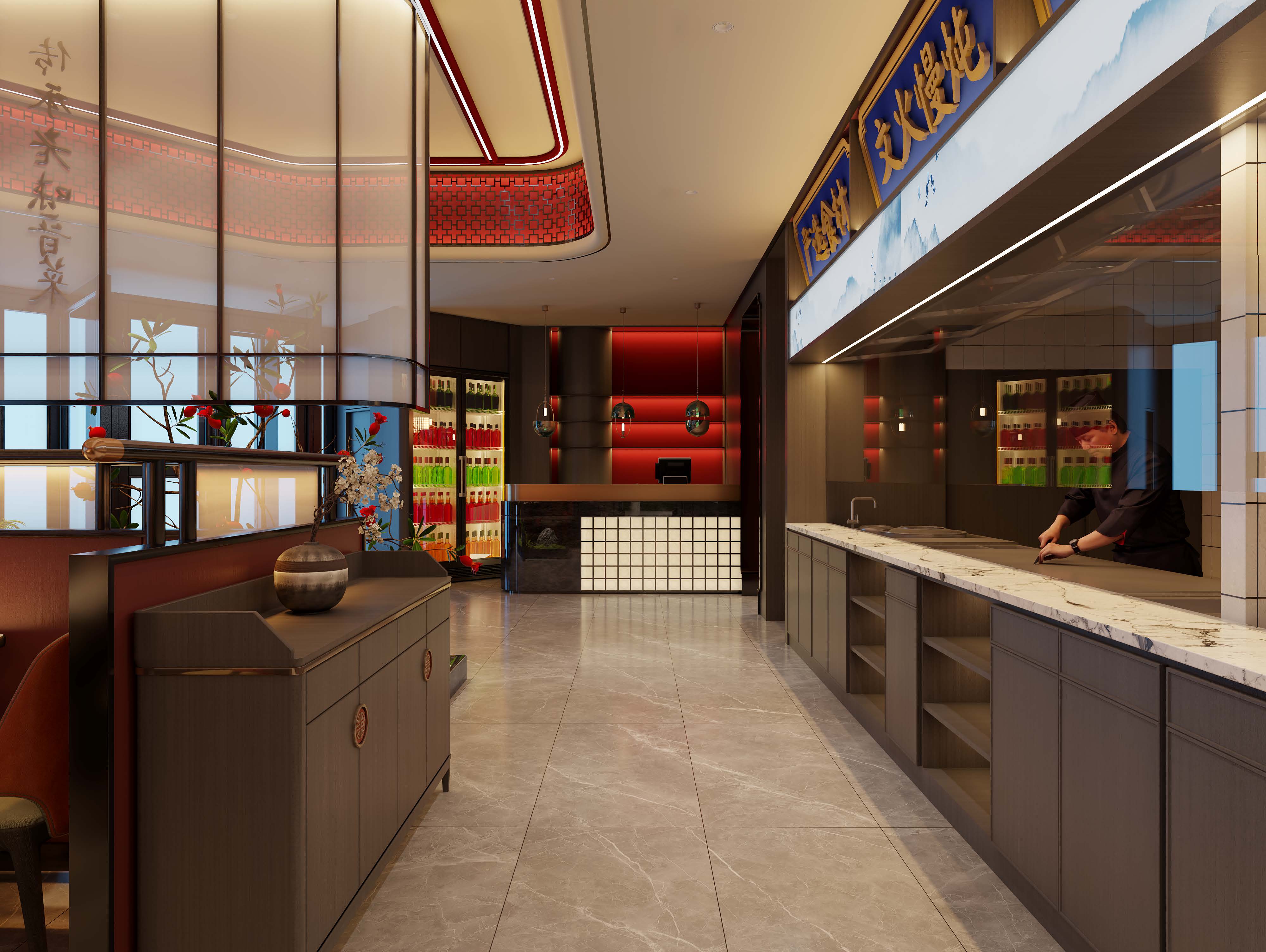 晋十方（晋南菜）太原店丨中国太原丨富厚美学空间设计-4