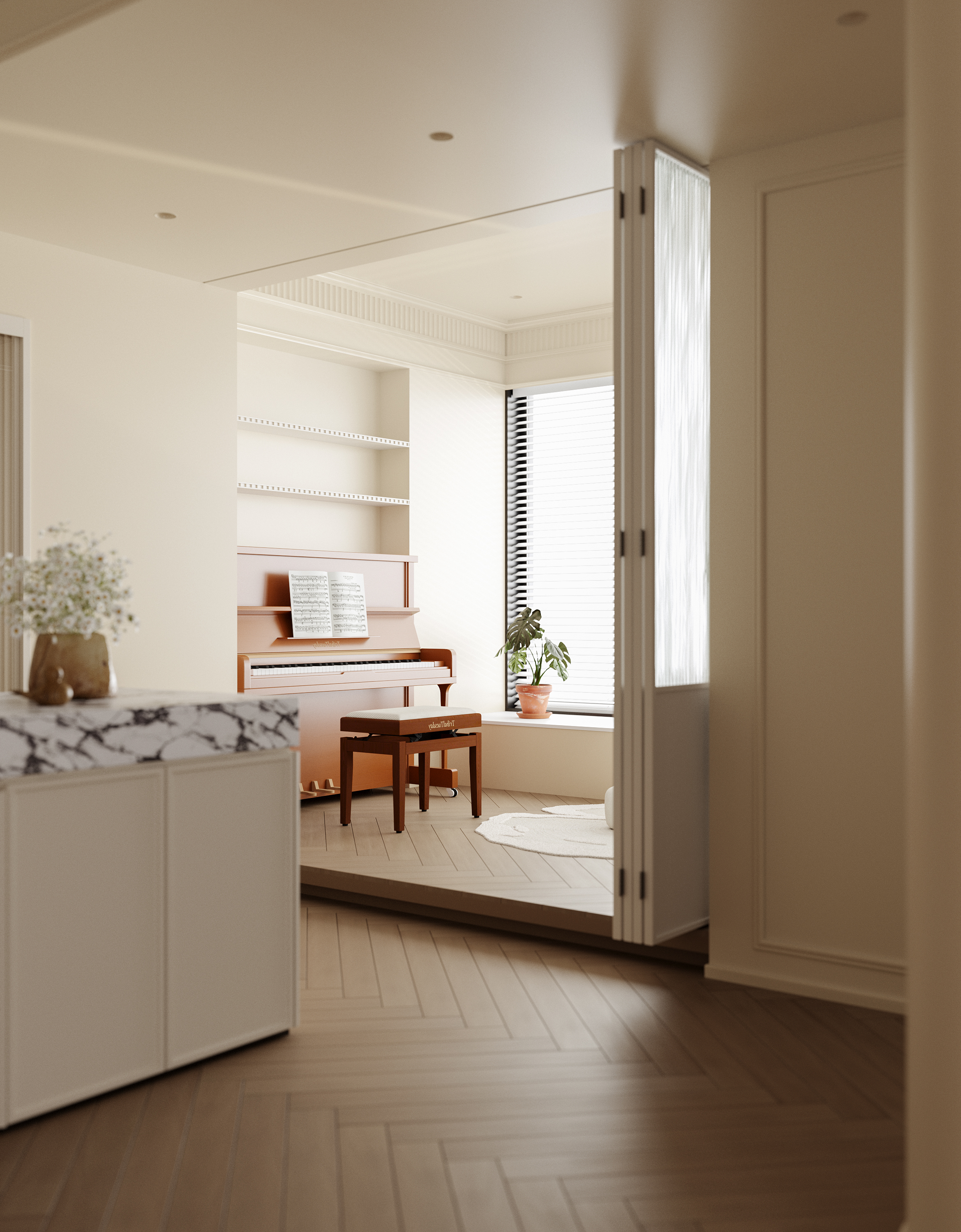 海口海航豪庭180平奶油风和轻法式的结合-7