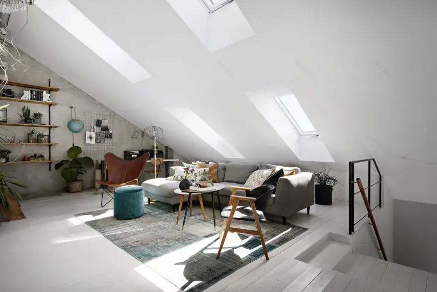 瑞典 50 年代建筑的工业风格 loft 公寓改造-8