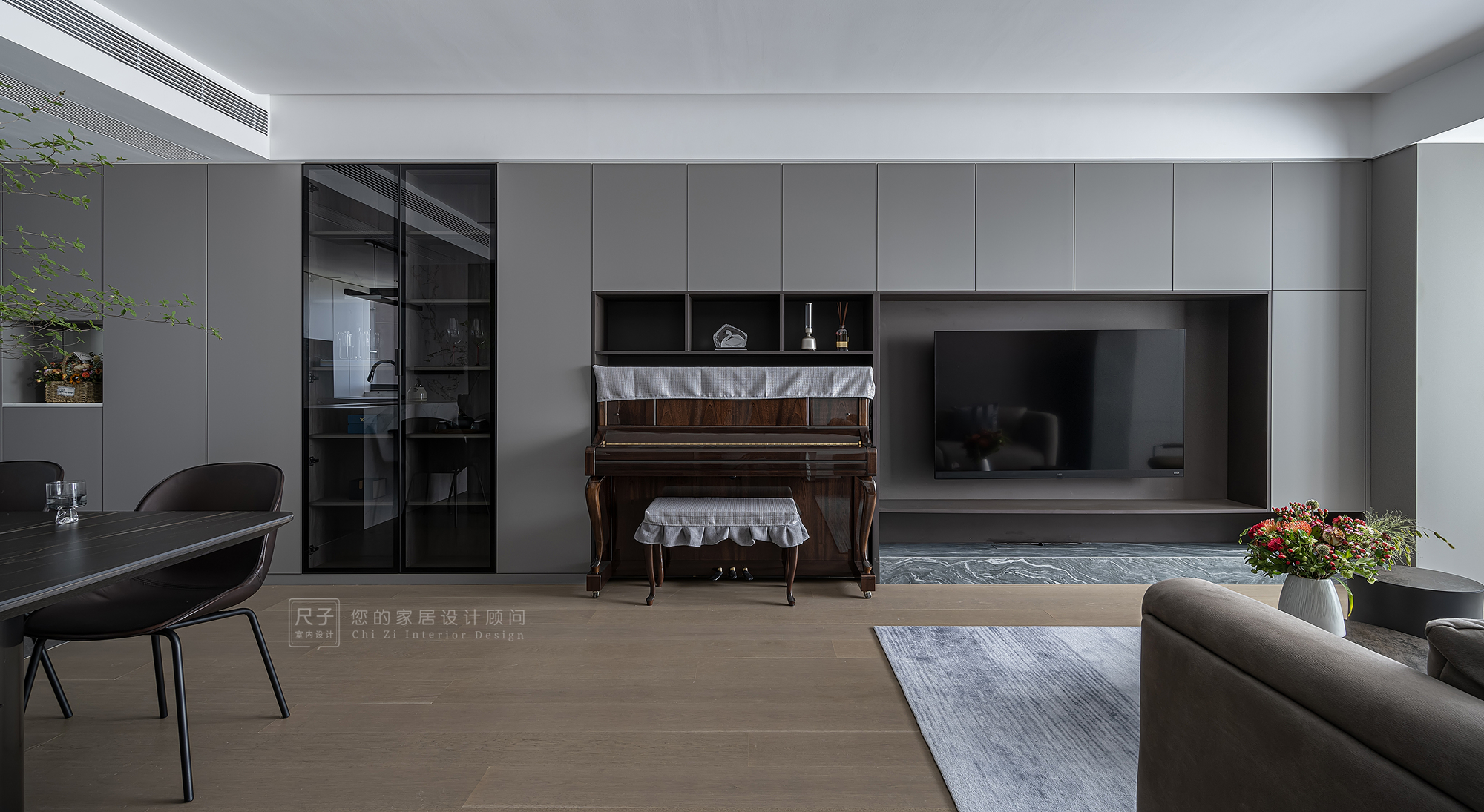 酷灰质感的都市馨居丨中国深圳丨尺子室内设计-38
