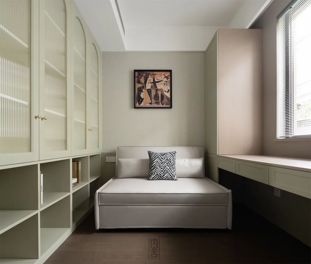 内舍软装丨235㎡下叠法式混搭风，赋予空间由线条、色彩、层次激发出的趣味碰撞！-46